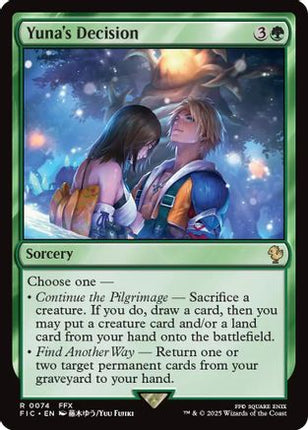 Yuna's Decision (Surge Foil) [Commander: FINAL FANTASY] Foil