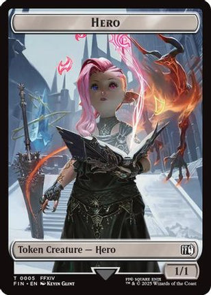 Hero (0005) // Moogle (0011) Double-Sided Token [FINAL FANTASY] Foil