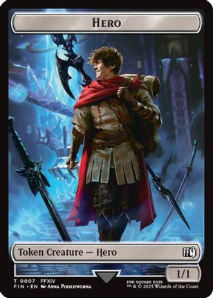 Hero (0007) // Treasure Double-Sided Token [FINAL FANTASY] Foil