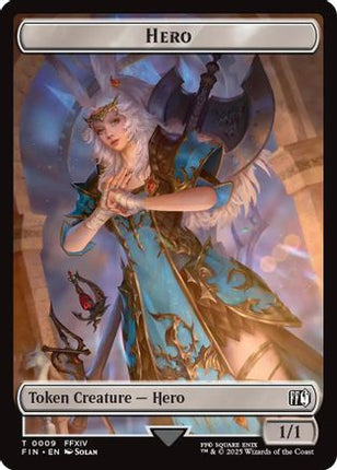 Hero (0009) // Bird (0017) Double-Sided Token [FINAL FANTASY] Foil