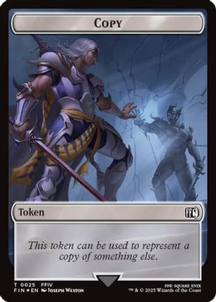 Copy (0025) // Moogle (0034) Double-Sided Token (Surge Foil) [FINAL FANTASY] Foil