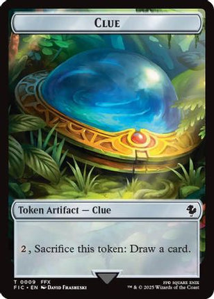 Clue // Treasure Double-Sided Token (Surge Foil) [Commander: FINAL FANTASY] Foil