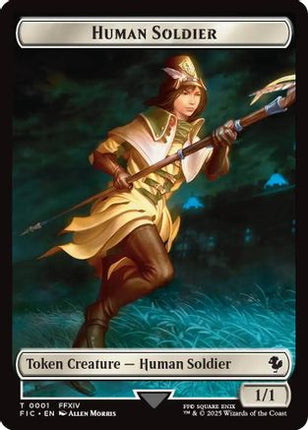 Human Soldier // Hero (0009) Double-Sided Token [Commander: FINAL FANTASY]