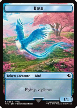 Bird // Hero (0004) Double Sided Token [Commander: FINAL FANTASY]