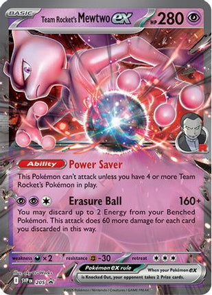Team Rocket's Mewtwo ex - 205/null [SV: Scarlet & Violet Promo Cards] Holofoil