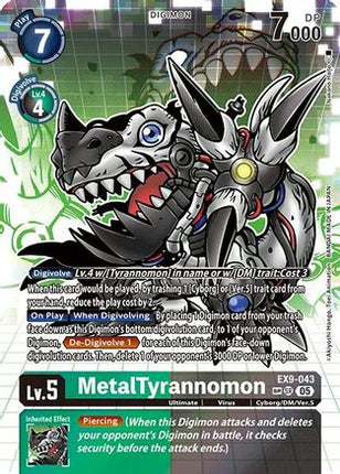 MetalTyrannomon (SP) [EX9-043] [Versus Monsters] Foil