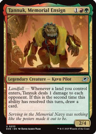 Tannuk, Memorial Ensign [Edge of Eternities] Foil