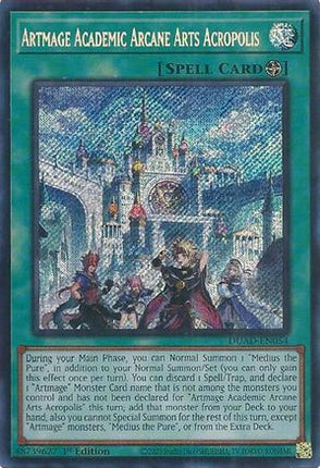 Artmage Academic Arcane Arts Acropolis [DUAD-EN054] Secret Rare 1st Edition