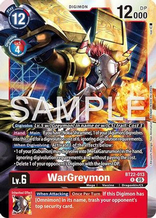 WarGreymon [BT22-013] [Cyber Eden] Foil