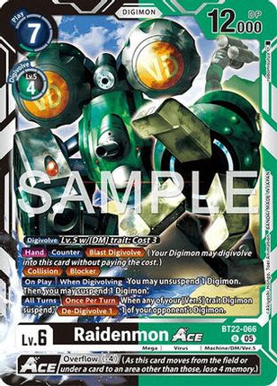 Raidenmon ACE [BT22-066] [Cyber Eden] Foil