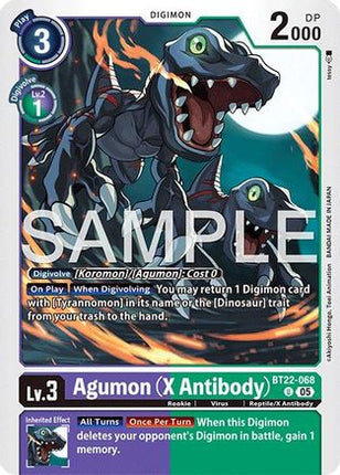 Agumon (X Antibody) [BT22-068] [Cyber Eden]