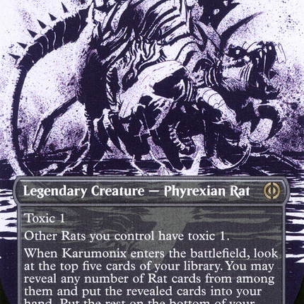Karumonix, the Rat King (Showcase) (Borderless) [Phyrexia: All Will Be One]