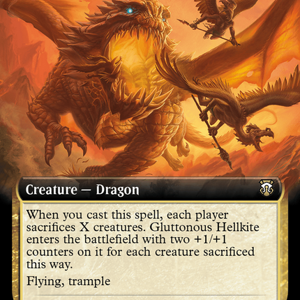 Gluttonous Hellkite (Extended Art) [Modern Horizons 3 Commander]