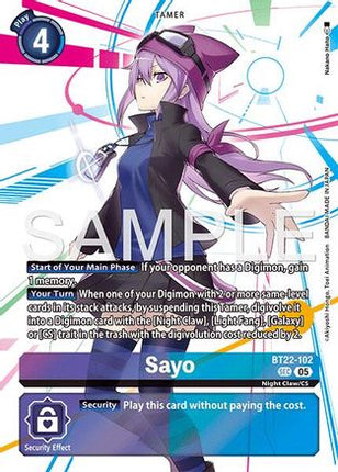 Sayo [BT22-102] [Cyber Eden] Foil