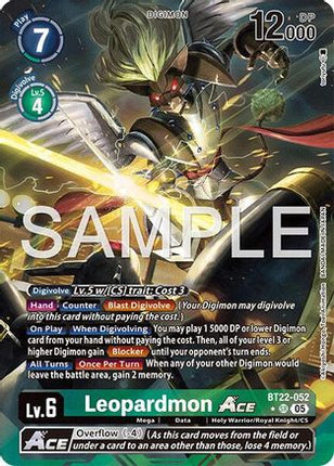 Leopardmon ACE (Alternate Art) [BT22-052] [Cyber Eden] Foil