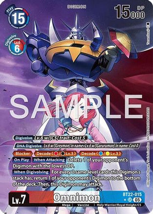 Omnimon (Alternate Art) [BT22-015] [Cyber Eden] Foil