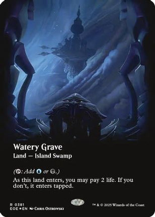 Watery Grave (Borderless) (Galaxy Foil) [Edge of Eternities] Foil