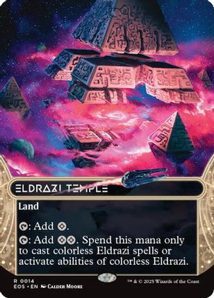 Eldrazi Temple (0014) (Borderless) [Edge of Eternities: Stellar Sights] Foil