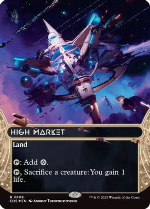 High Market (0108) (Borderless) (Galaxy Foil) [Edge of Eternities: Stellar Sights] Foil