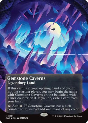 Gemstone Caverns (0151) (Borderless) (Galaxy Foil) [Edge of Eternities: Stellar Sights] Foil