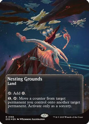 Nesting Grounds (0166) (Borderless) (Galaxy Foil) [Edge of Eternities: Stellar Sights] Foil