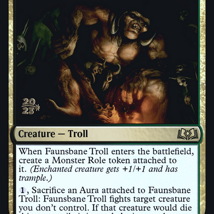 Faunsbane Troll [Wilds of Eldraine Promos] Prerelease Foil