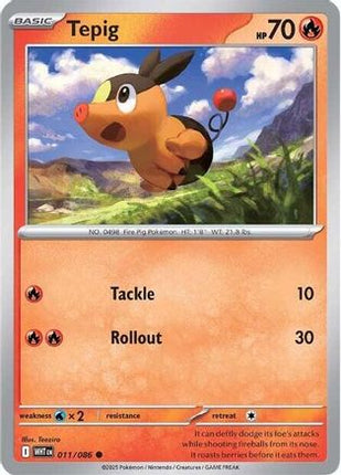 Tepig - 11/086 [SV: White Flare] Holofoil