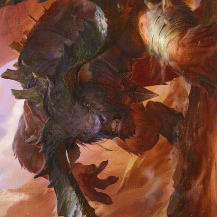Moraug, Fury of Akoum // Moraug, Fury of Akoum (Borderless) [Zendikar Rising Art Series]