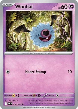 Woobat - 36/086 [SV: White Flare] Reverse Holofoil