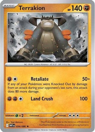 Terrakion - 54/086 [SV: White Flare] Reverse Holofoil