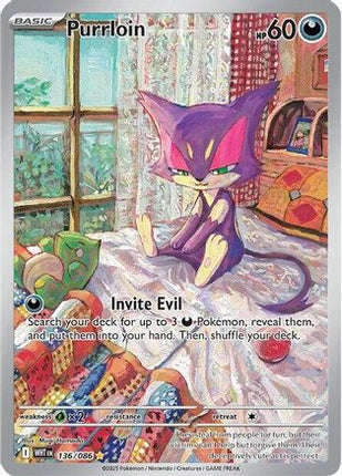 Purrloin - 136/086 [SV: White Flare] Holofoil