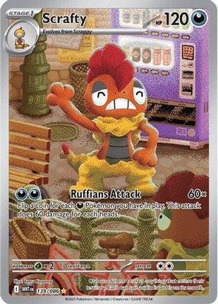 Scrafty - 139/086 [SV: White Flare] Holofoil