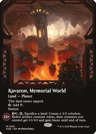 Kavaron, Memorial world (Borderless) [Edge of Eternities] Foil