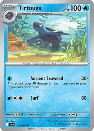Tirtouga - 22/086 [SV: Black Bolt] Reverse Holofoil