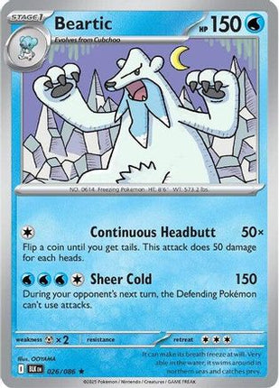 Beartic - 26/086 [SV: Black Bolt] Reverse Holofoil