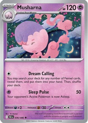 Musharna - 36/086 [SV: Black Bolt] Reverse Holofoil