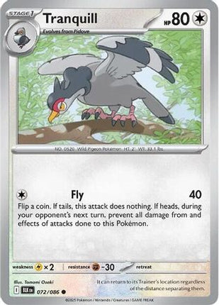 Tranquill - 72/086 [SV: Black Bolt] Reverse Holofoil