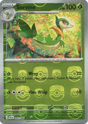 Servine (Master Ball Pattern) - 2/086 [SV: Black Bolt] Holofoil