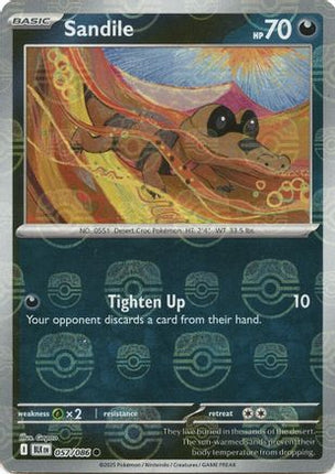 Sandile (Master Ball Pattern) - 57/086 [SV: Black Bolt] Holofoil