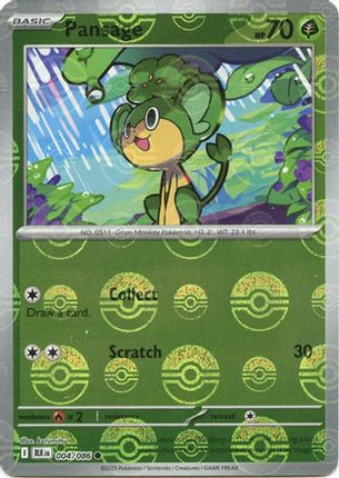 Pansage (Poke Ball Pattern) - 4/086 [SV: Black Bolt] Holofoil