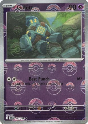 Golett (Poke Ball Pattern) - 42/086 [SV: Black Bolt] Holofoil