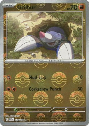 Drilbur (Poke Ball Pattern) - 45/086 [SV: Black Bolt] Holofoil