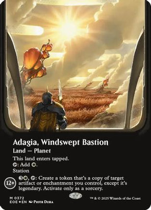 Adagia, Windswept Bastion (Borderless) (Galaxy Foil) [Edge of Eternities] Foil