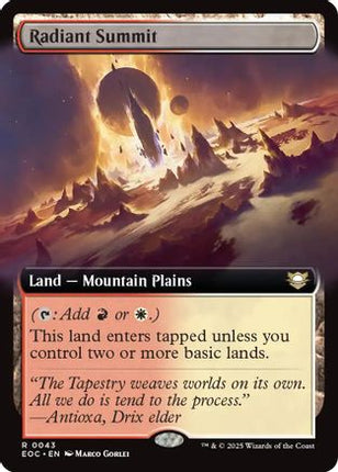 Radiant Summit (Extended Art) [Commander: Edge of Eternities]