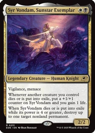 Syr Vondam, Sunstar Exemplar [Edge of Eternities] Foil