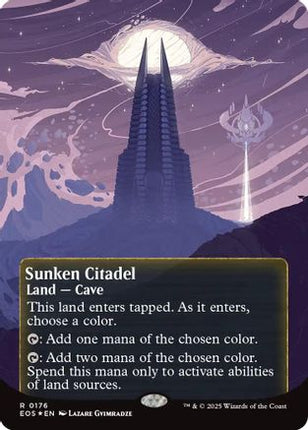 Sunken Citadel (0176) (Borderless) (Galaxy Foil) [Edge of Eternities: Stellar Sights] Foil