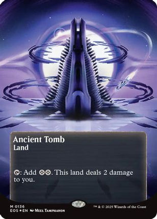 Ancient Tomb (0136) (Borderless) (Galaxy Foil) [Edge of Eternities: Stellar Sights] Foil
