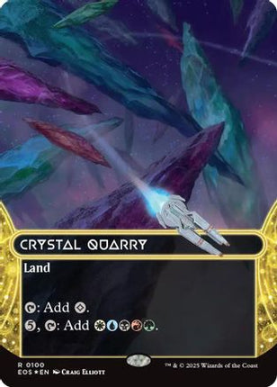 Crystal Quarry (0100) (Borderless) (Galaxy Foil) [Edge of Eternities: Stellar Sights] Foil