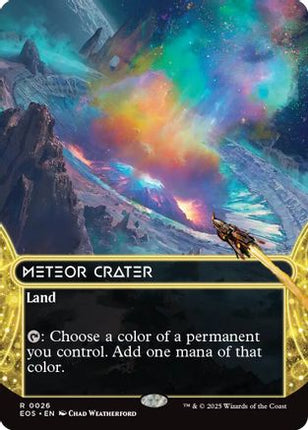 Meteor Crater (0026) (Borderless) [Edge of Eternities: Stellar Sights] Foil