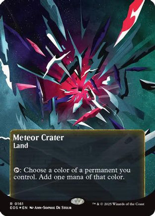 Meteor Crater (0161) (Borderless) (Galaxy Foil) [Edge of Eternities: Stellar Sights] Foil